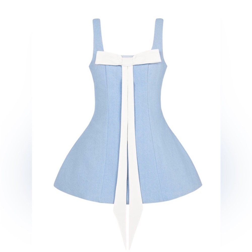 LSOUL MERCURY DRESS blue tie